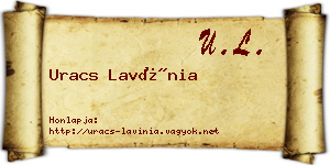 Uracs Lavínia névjegykártya
